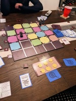 boardgame being played
